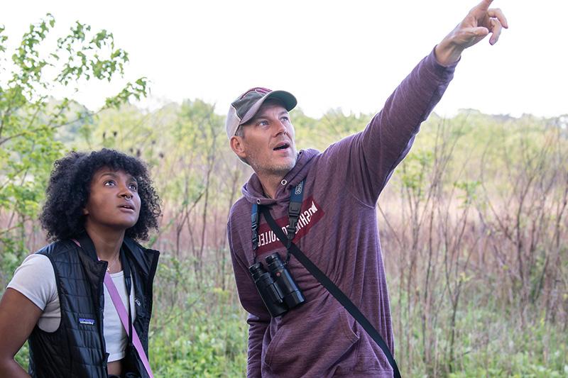 Dan Small and Shalis Hunt birding